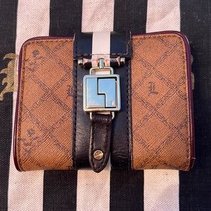 L.A.M.B Lipstick Saddle billfold wallet